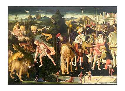 《战士—承诺》，布面油画，210?×150cm?×6联，2025年（局部5）